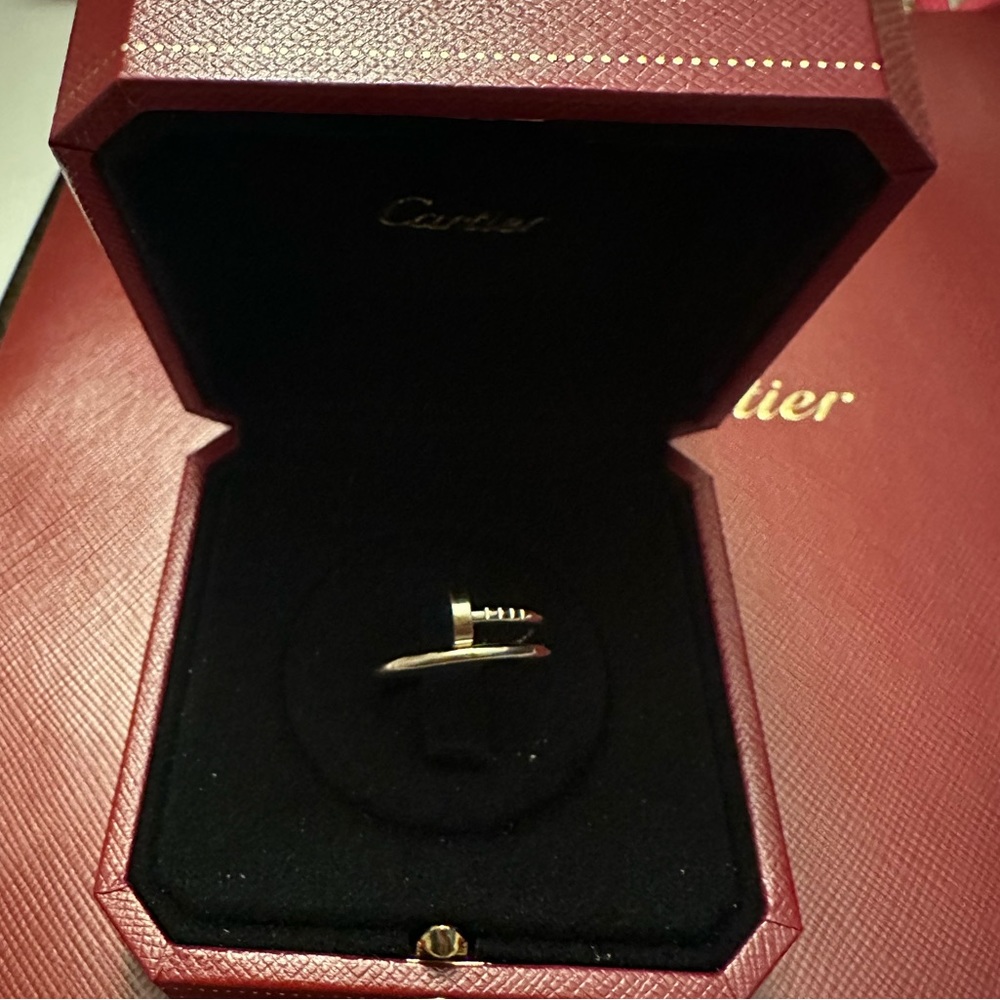 Cartier Juste Un Clou White Gold Ring Size 51